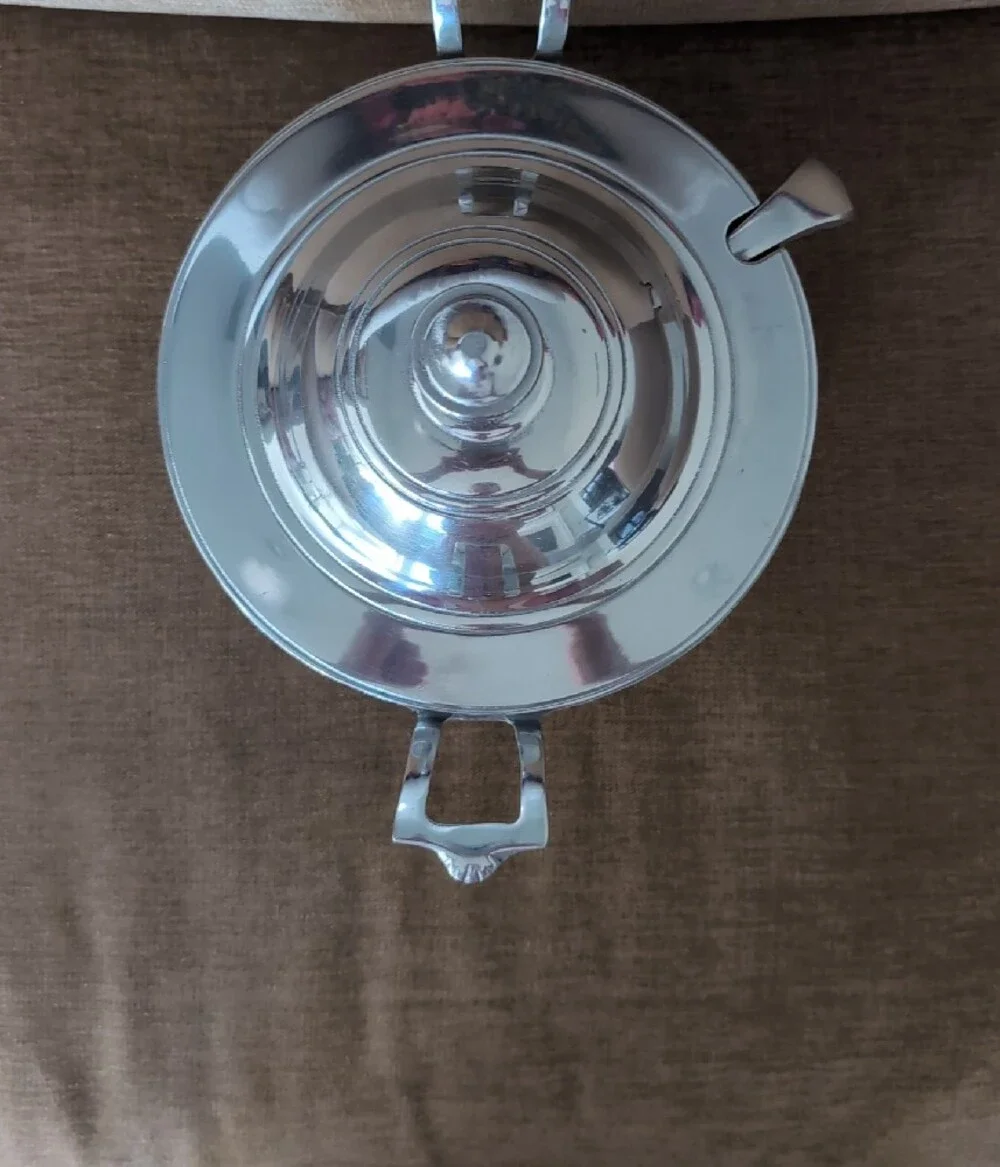 Wilton Silver Armentale Covered Serving Dish with Handles And Spoon